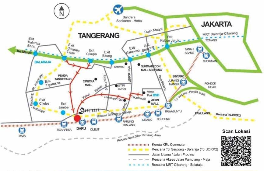 Lokasi Proyek Ruko berada di Perumahan Daru Raya