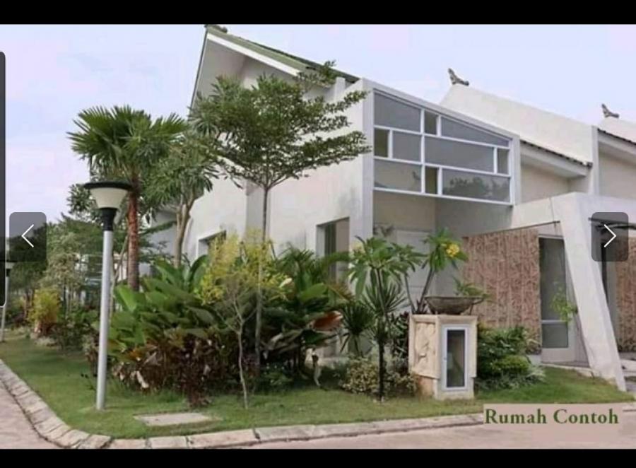 Rumah contoh dengan design rumah yang cantik.