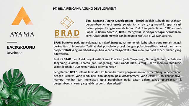 BRAD developer Bina Rencana Agung Development
