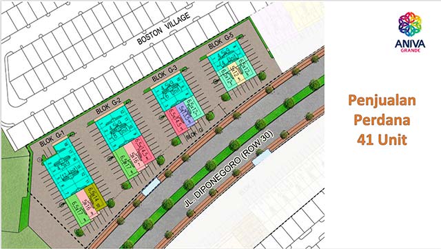 Hanya terdapat 41 unit dan beradai di depan Boston Village Gading Serpong