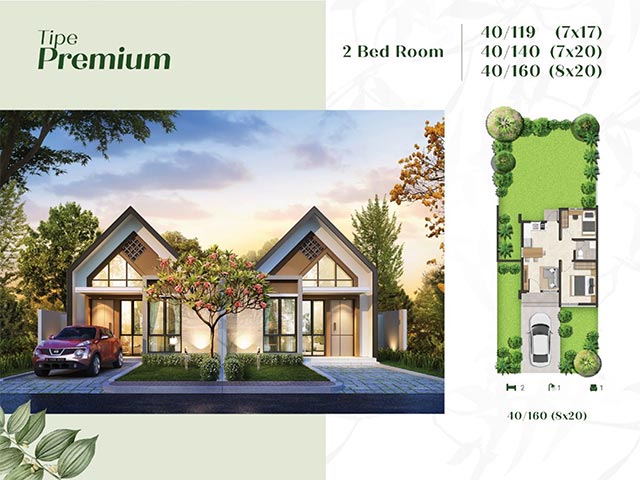 Type Premium 2 Kamar Tidur Kota Podomoro Tenjo