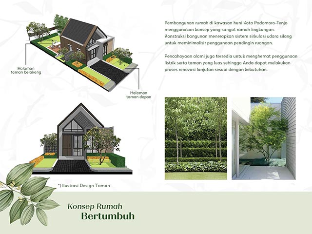 Dengan konsep rumah bertumbuh kota podomoro tenjo