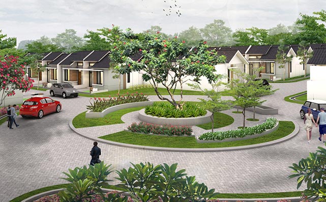 Taman di area perumahan Permata Mutiara Maja perumahan bari di maja