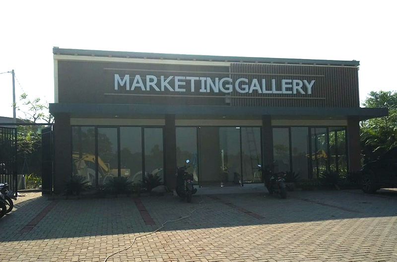 Rumah Contoh dan Marketing Gallery perumahan Amara Village Parung Panjang. perumahan murah dekat BSD.