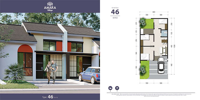Fasad dan Layout Rumah Type 46/72